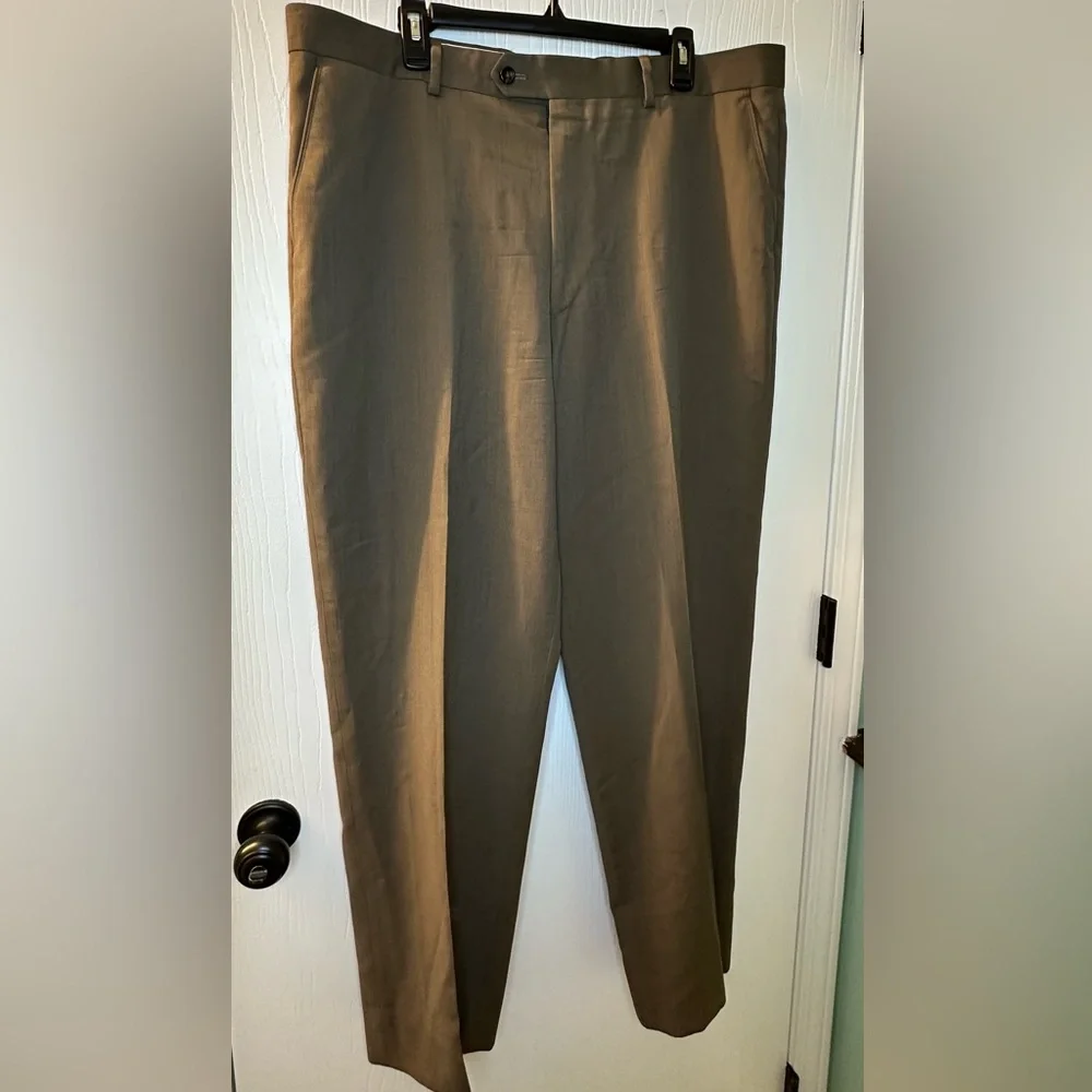 Pronto-uomo brown casual dress business pants‎ men’s 40 Inseam 30.5” 100% wool
